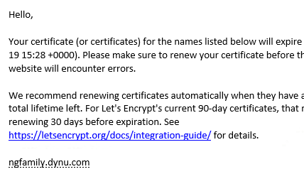 Let’s Encrypt auto renewal